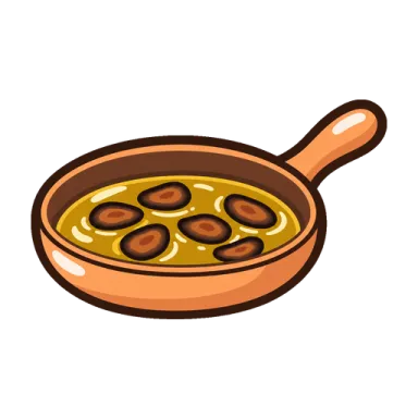 Garlic slices gone brown